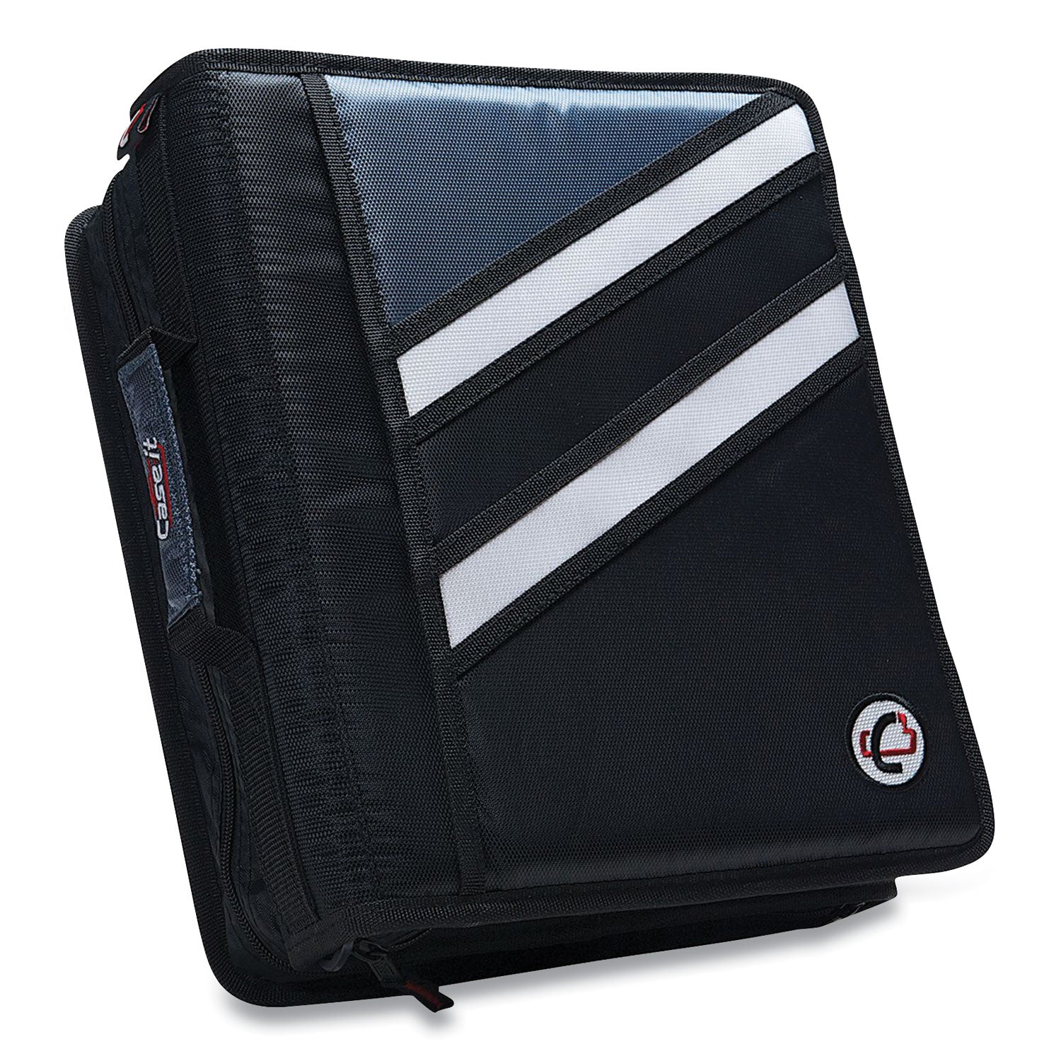 Z-System 2-In-1 Zipper Binder, 3 Rings (x2), 1.5" Capacity (x2), 11 X 8.5, Black/gray Accents
