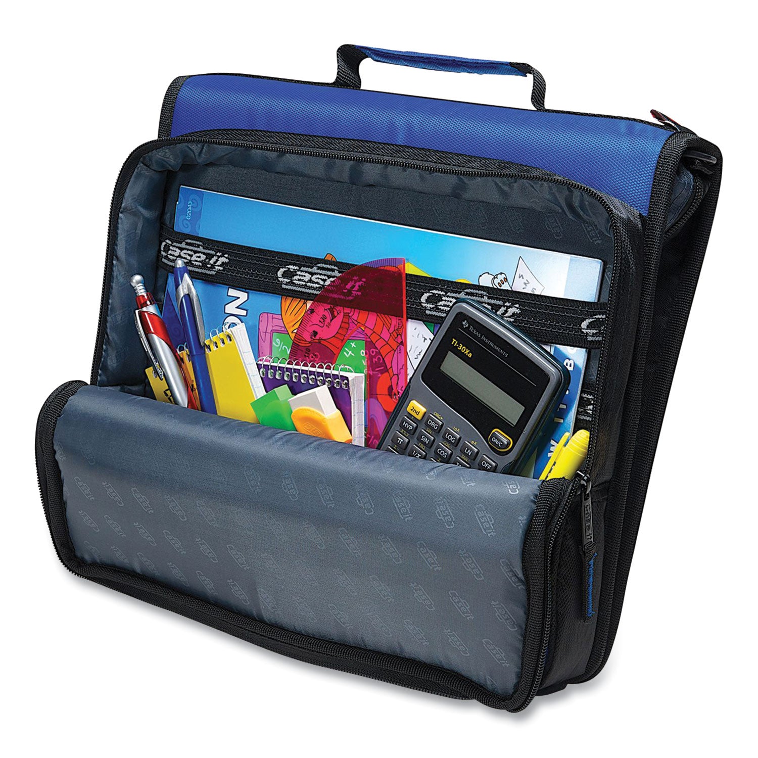 Universal Zipper Binder, 3 Rings, 2" Capacity, 11 X 8.5, Purple/gray Accents