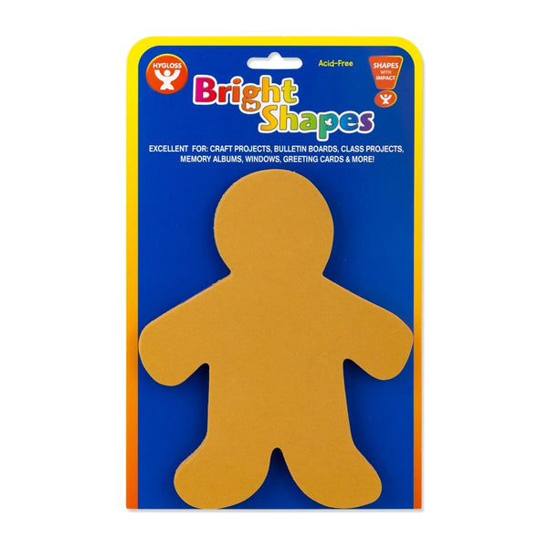Gingerbread Man - 24 count, 5" cardstock, Brown