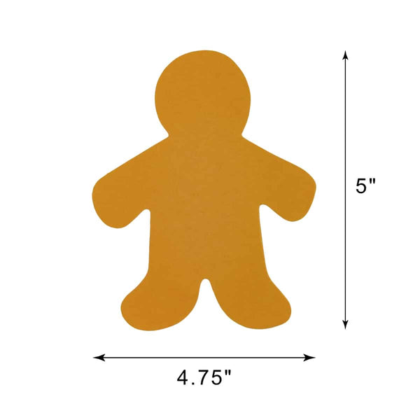Gingerbread Man - 24 count, 5" cardstock, Brown
