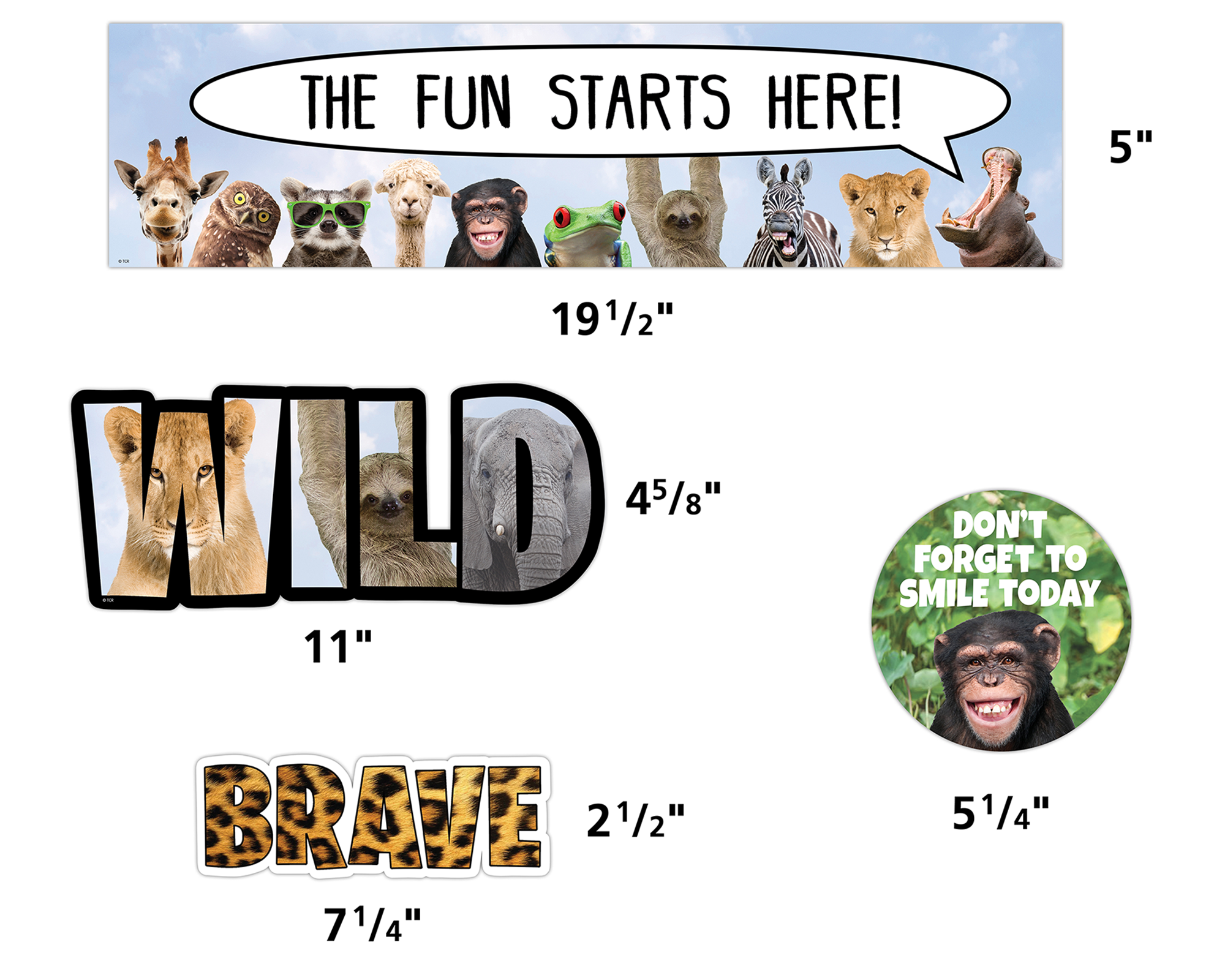 Go Wild Animals Mini Bulletin Board
