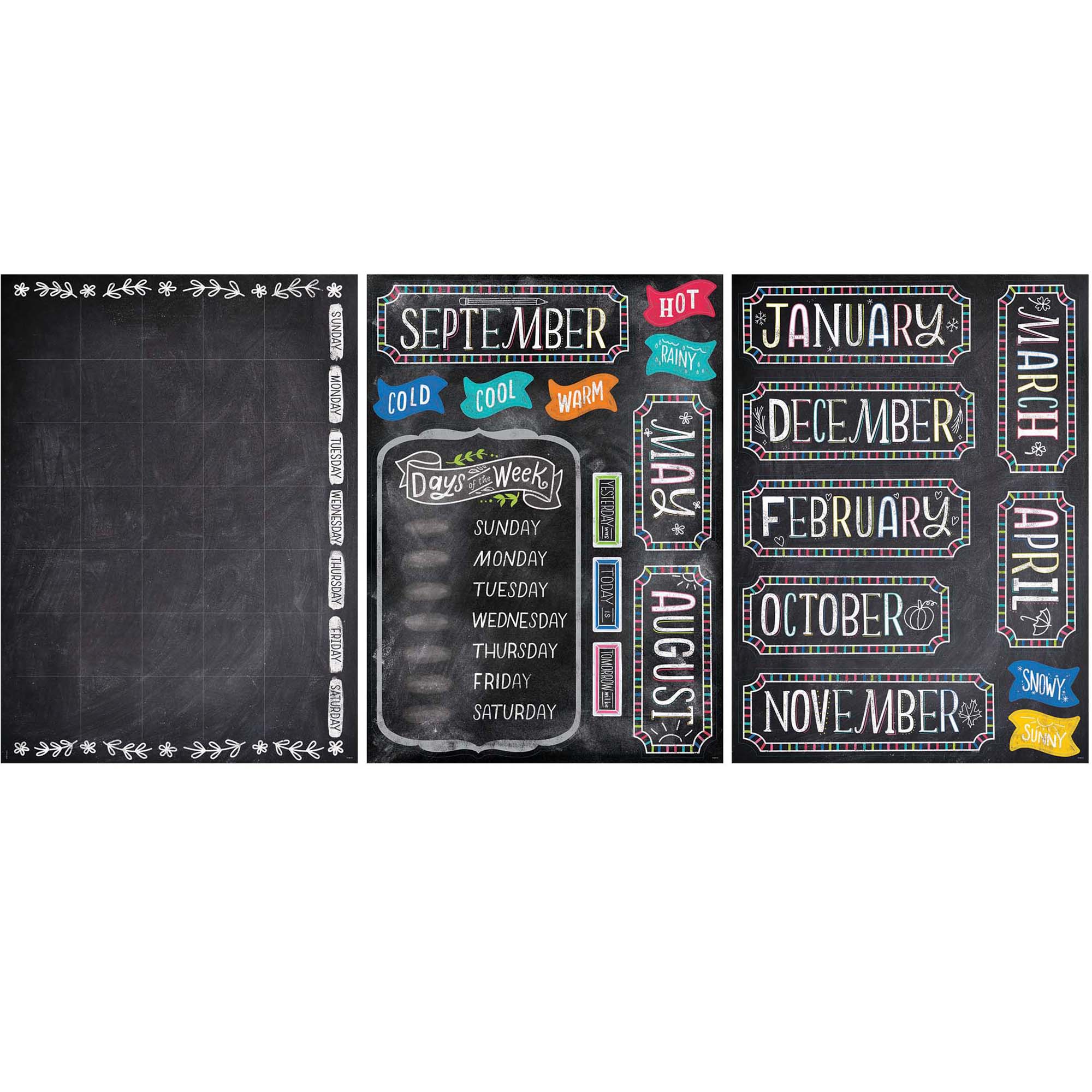 Chalk It Up! Calendar Bulletin Board Set