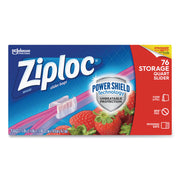 Slider Storage Bags, Quart, 5.88" x 1.88" x 7.88", Clear, 76 Bags/Box, 9 Boxes/Carton