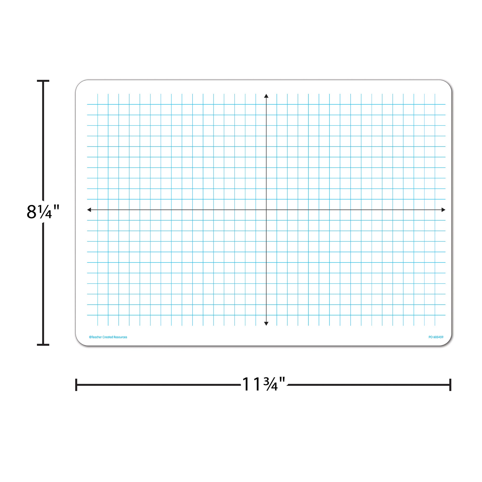 Double-Sided Coordinate Plane Dry Erase Boards, Pack of 10