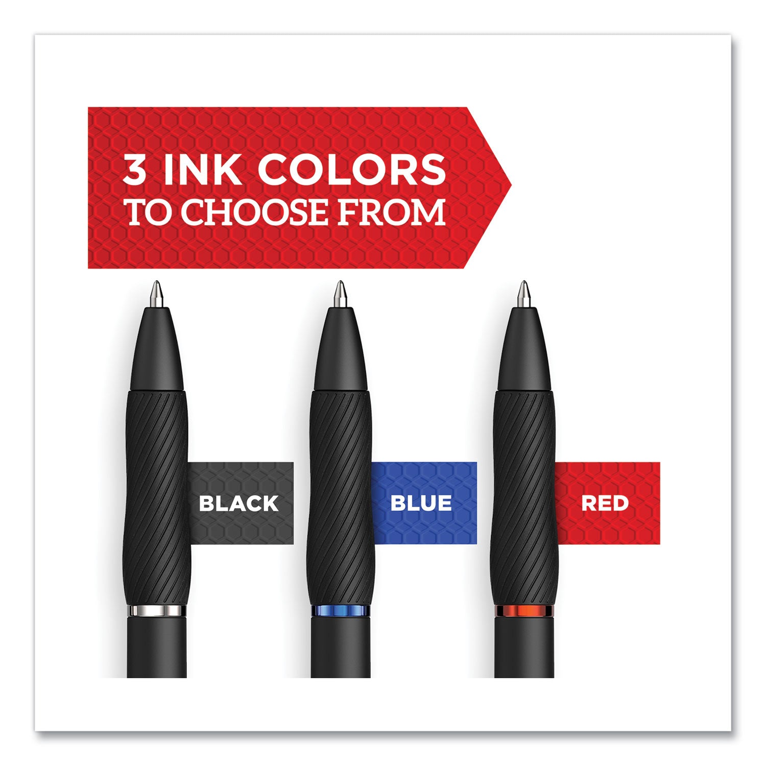 0.7 mm Medium Pen Point - Refillable - Retractable - Black Ink - Gel-based - Black Barrel - 36 / Box