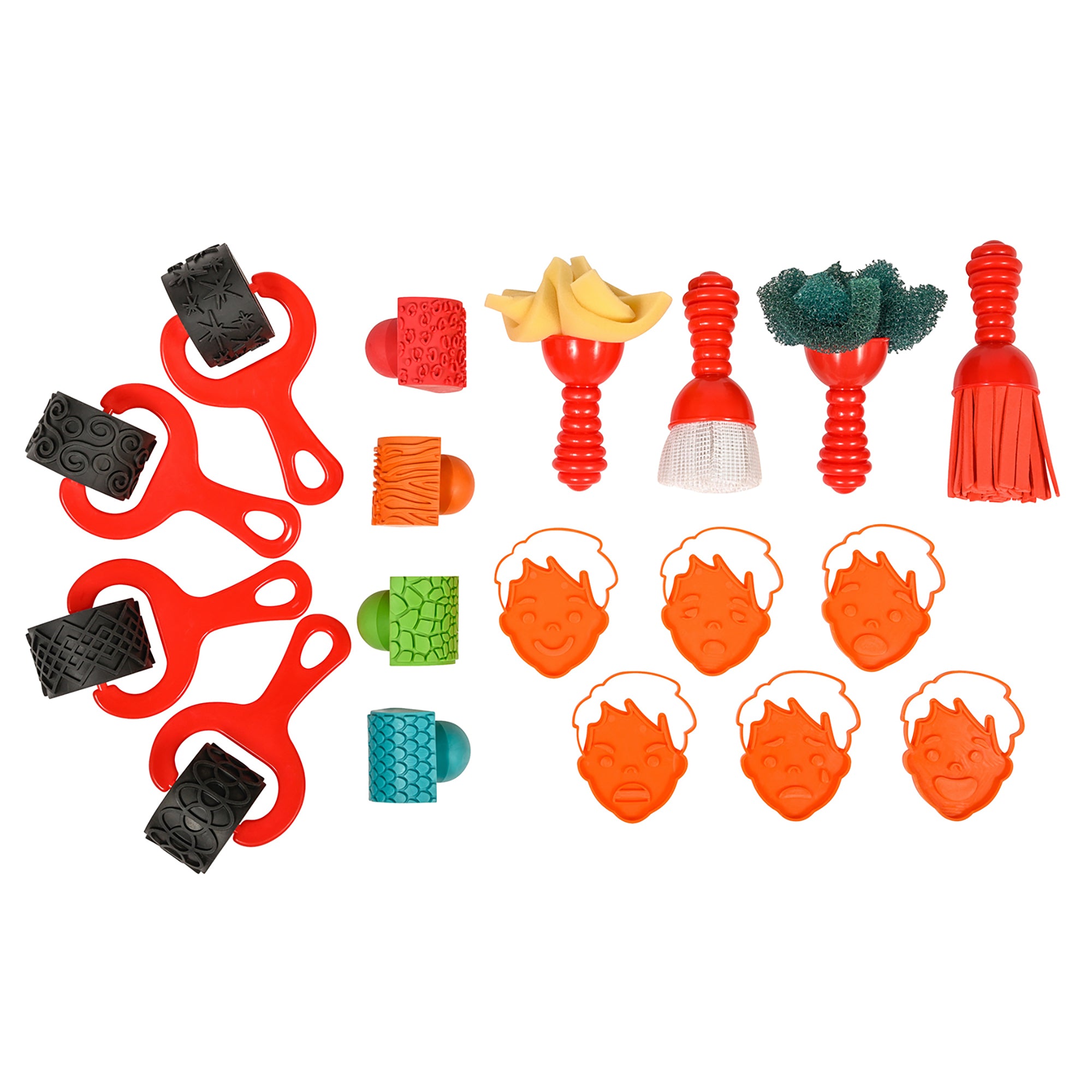Smudge 'N' Roll Paint & Dough Tools, Set of 18