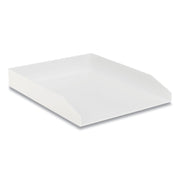Front-Load Stackable Plastic Document Tray, 1 Section, Letter Size Files, 9.8 X 12.24 X 1.75, White