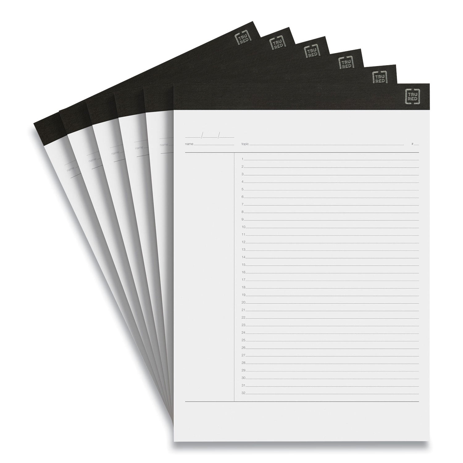 Notepads, Project-Management Format, 50 White 8.5 X 11.75 Sheets, 6/pack