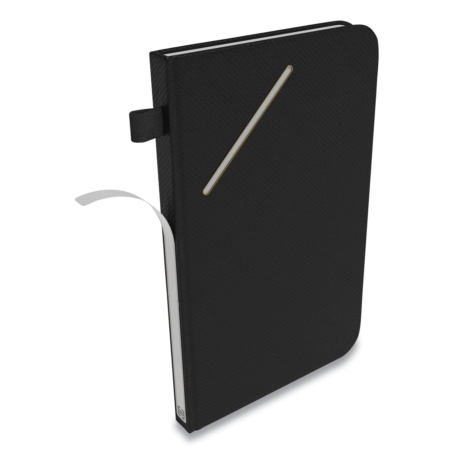 Medium Starter Journal, 1-Subject, Narrow Rule, Black Cover, (192) 8 x 5 Sheets