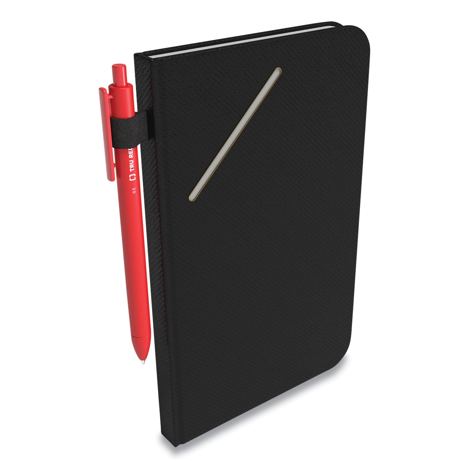 Medium Starter Journal, 1-Subject, Narrow Rule, Black Cover, (192) 8 x 5 Sheets