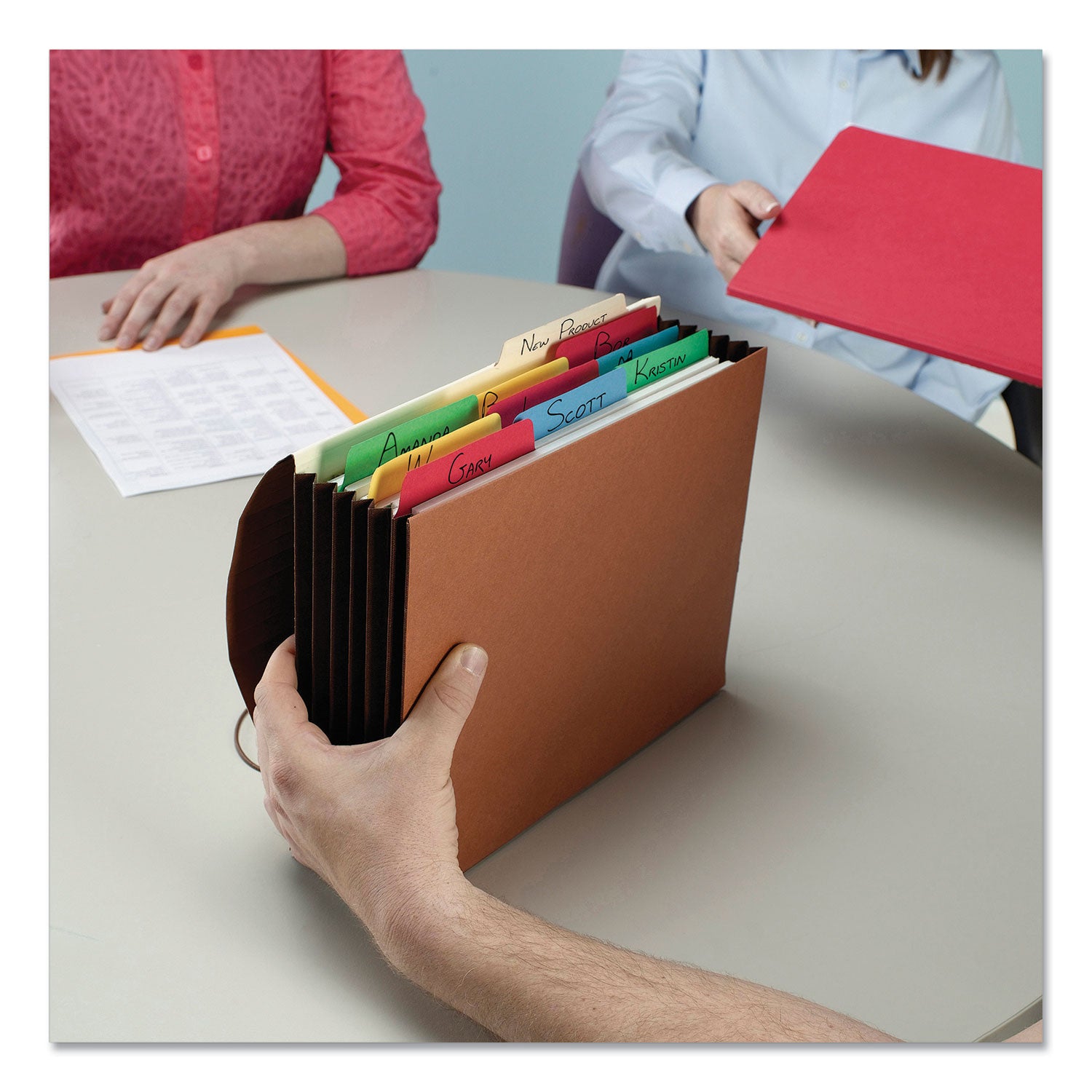 Smead Legal Recycled File Wallet - 8 1/2" x 14" - 5 1/4" Expansion - Top Tab Location - 11 pt. - Redrope - Elastic Closure, Flap, Reinforced Gusset - 30% Recycled - 1 Each