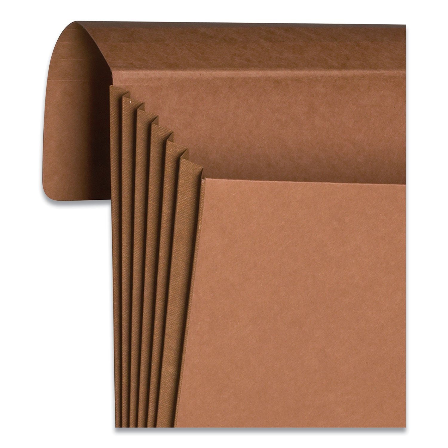 Smead Letter Recycled File Wallet - 8 1/2" x 11" - 5 1/4" Expansion - Top Tab Location - Redrope - Elastic Closure, Flap, Reinforced Gusset - 30% Recycled - 1 Each