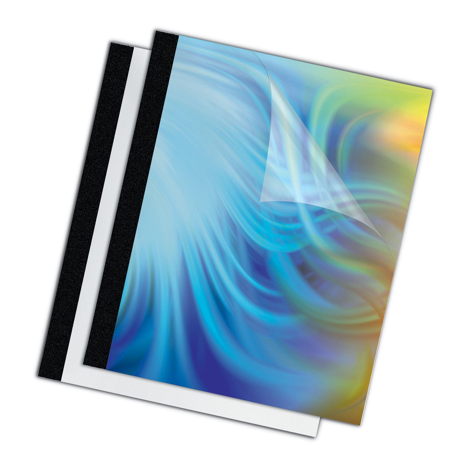 Fellowes Thermal Presentation Covers - 11" Height x 8.5" Width x 0.1" Depth - 62.5 mil Maximum Capacity - 15 x Sheet Capacity - Rectangular - Black, Clear - Polyvinyl Chloride (PVC) - 1 Pack
