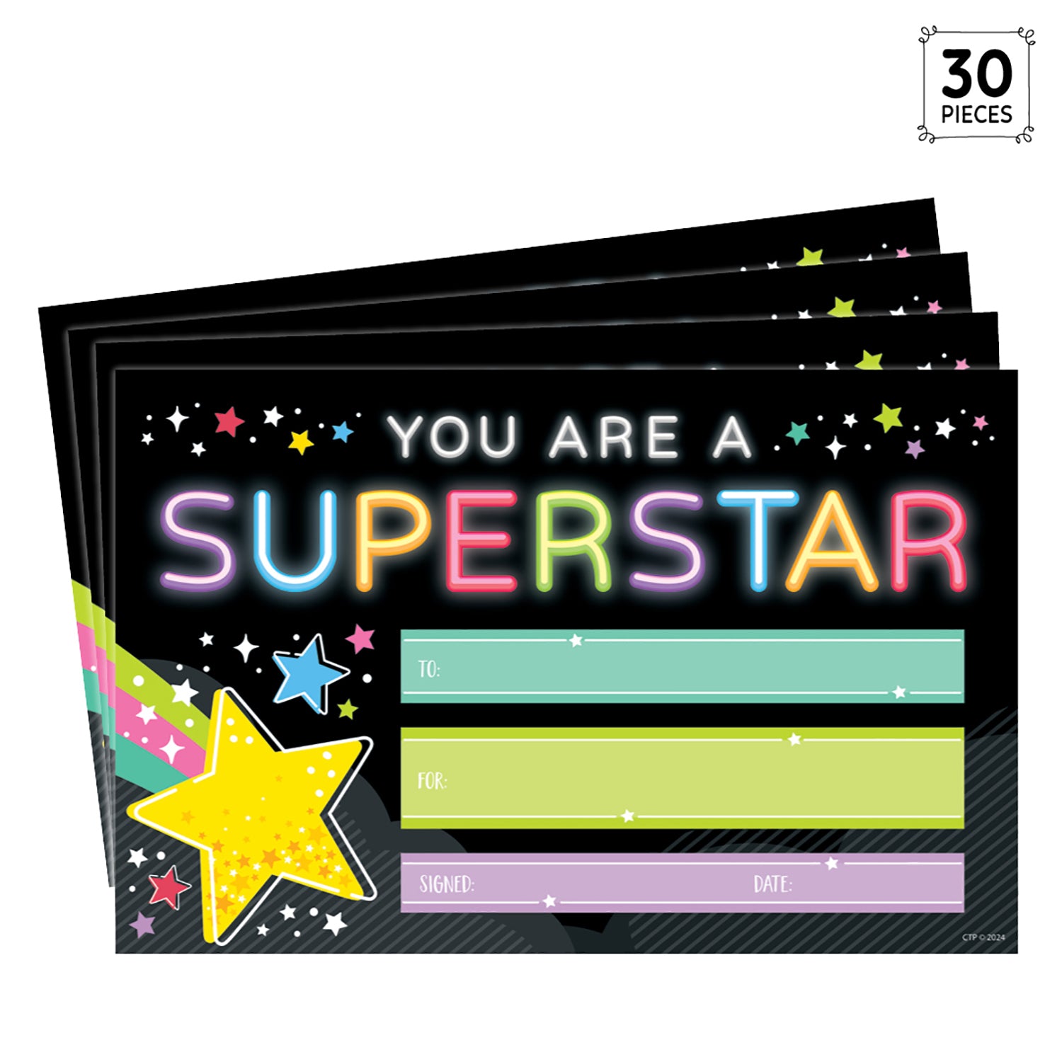 Star Bright Superstar Awards, Pack of 30