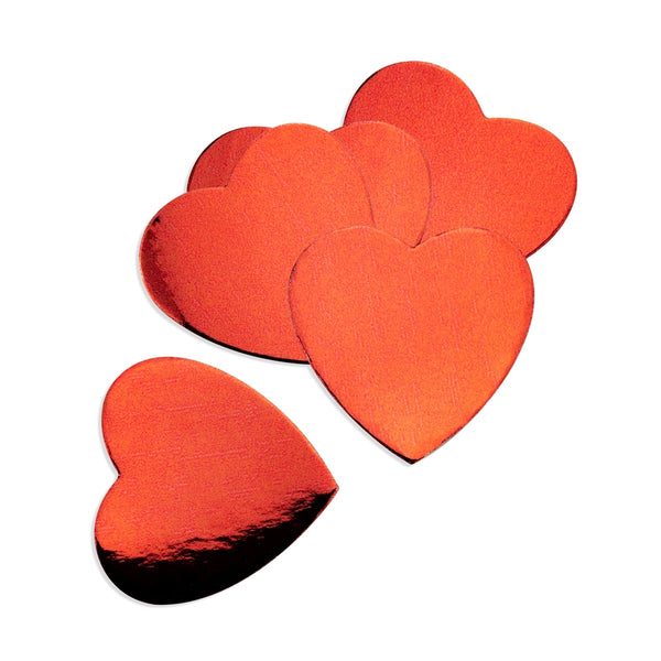 Hearts & Stars - Cardstock, 30 ct., 2" Red Mirror Hearts
