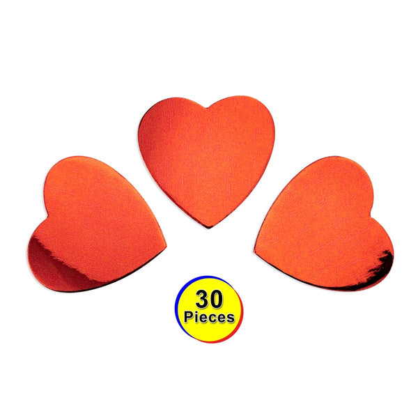 Hearts & Stars - Cardstock, 30 ct., 2" Silver Mirror Stars