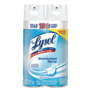 Lysol Crisp Linen Disinfectant Spray - Ready-To-Use - 19 oz (1.19 lb) to - Crisp Linen Scent - Clear - 2/Pack - 4 / Carton