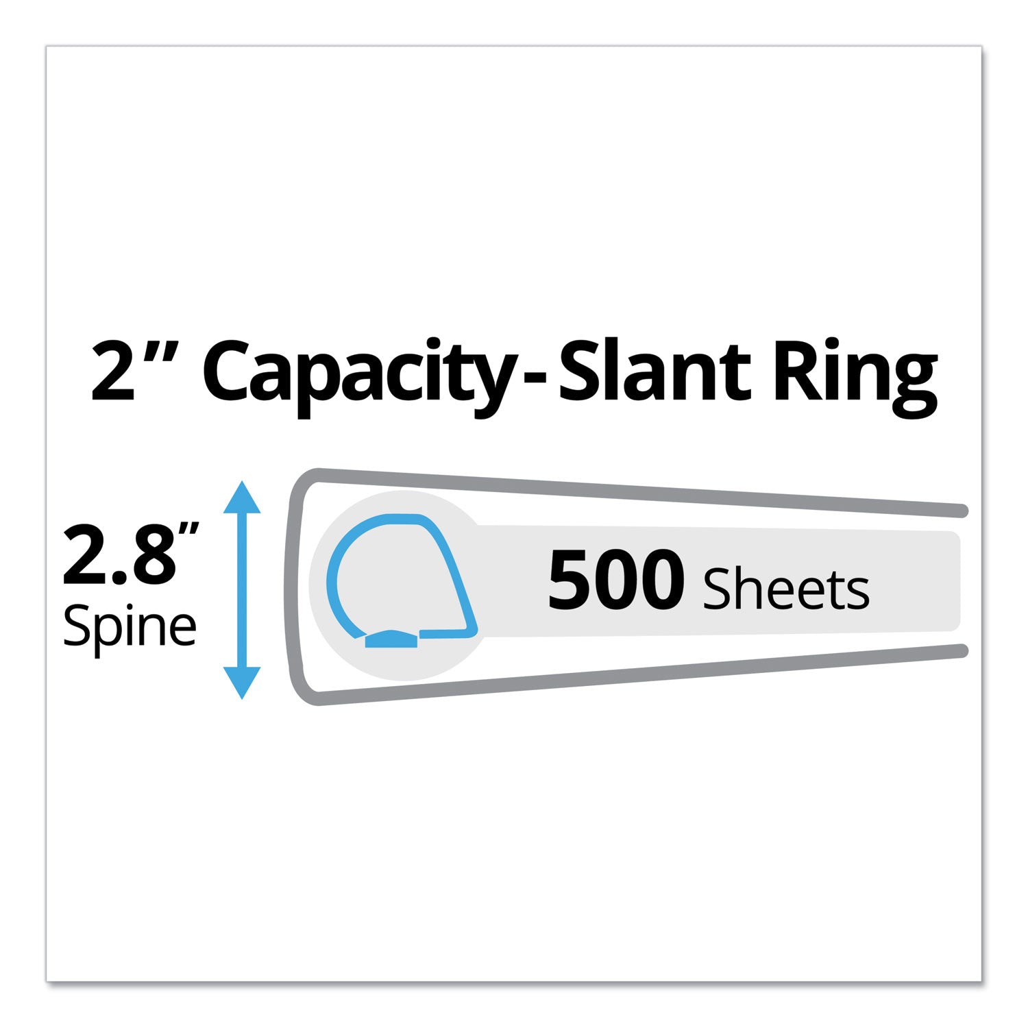 Durable Non-View Binder With Durahinge And Slant Rings, 3 Rings, 2" Capacity, 11 X 8.5, Black