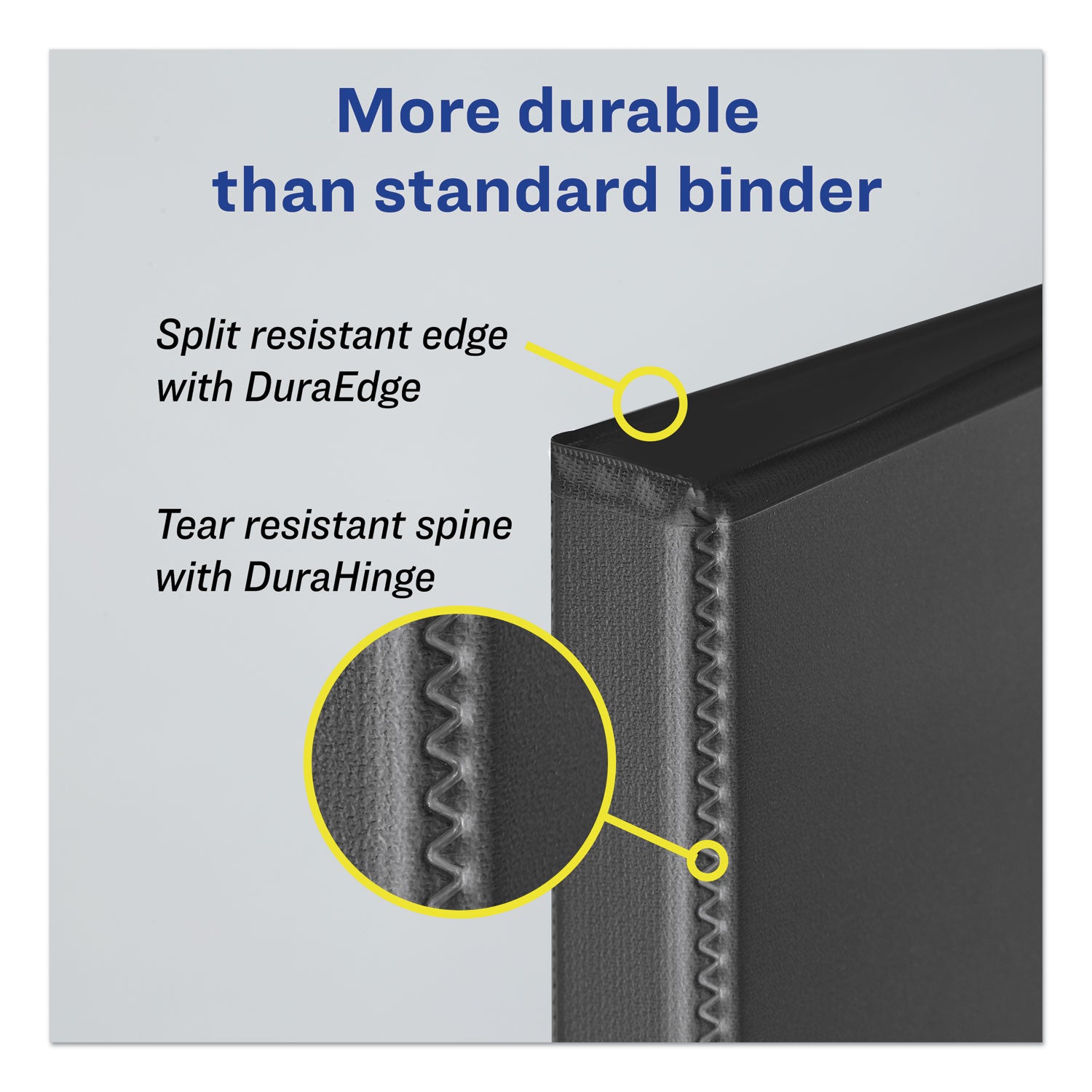 Durable Non-View Binder With Durahinge And Slant Rings, 3 Rings, 2" Capacity, 11 X 8.5, Black