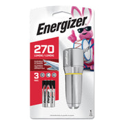 Energizer Vision HD Compact Flashlight - LED - 270 lm Lumen - 3 x AA - Battery - Metal - Chrome - 1 Each
