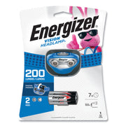 Energizer Vision LED Headlamp - LED - 100 lm Lumen - 3 x AAA - Battery - Impact Resistant, Water Resistant - Blue - 1 Pack