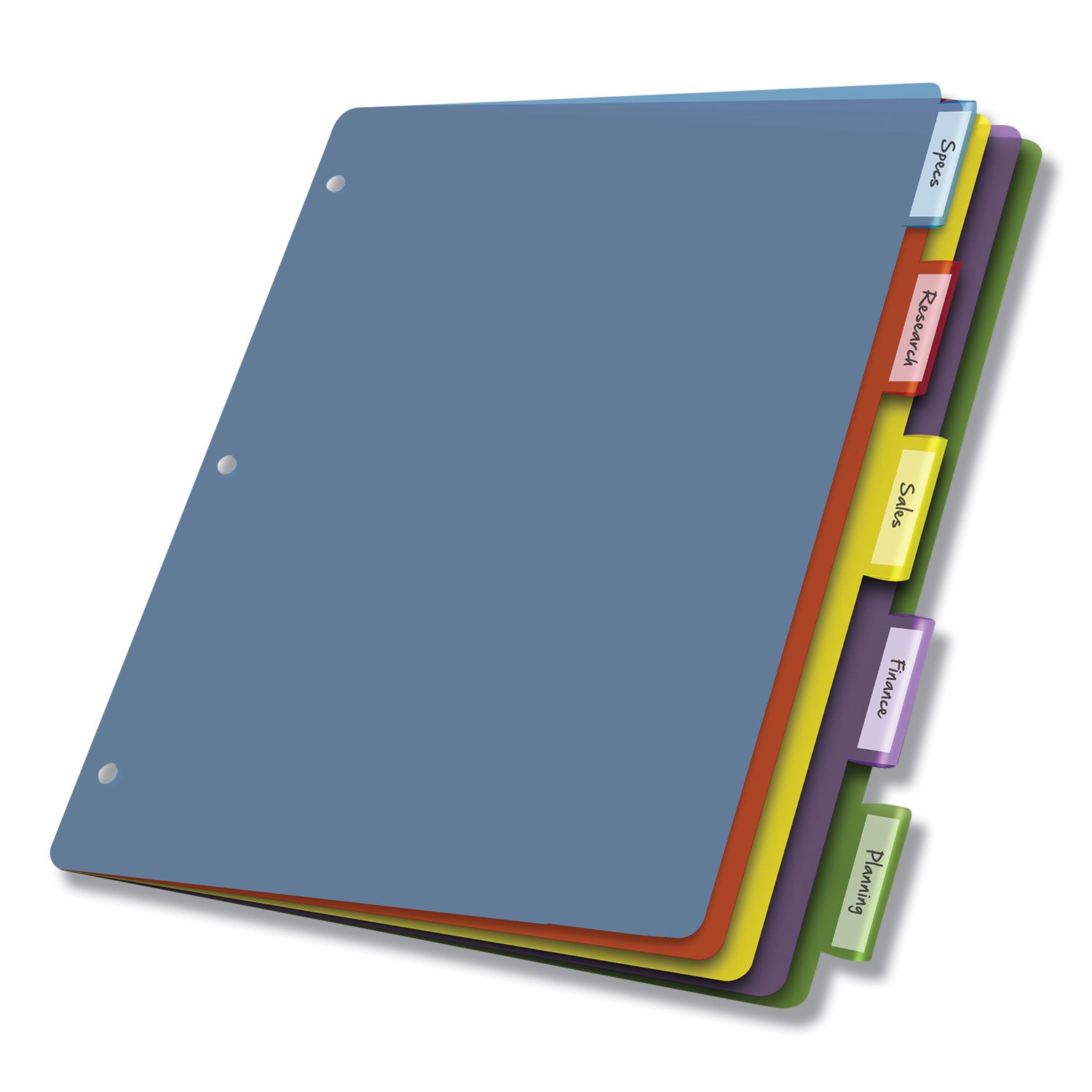 Cardinal&reg; Extra-tough Poly Dividers - 5 Tab(s)/Set - Letter - 8.50" Width x 11" Length - 3 Hole Punched - Polypropylene Divider - Multicolor Tab(s) - Fray Resistant, Tear Resistant, Scratch Resistant, Transfer Safe, Insertable Tab - 4 / Pack