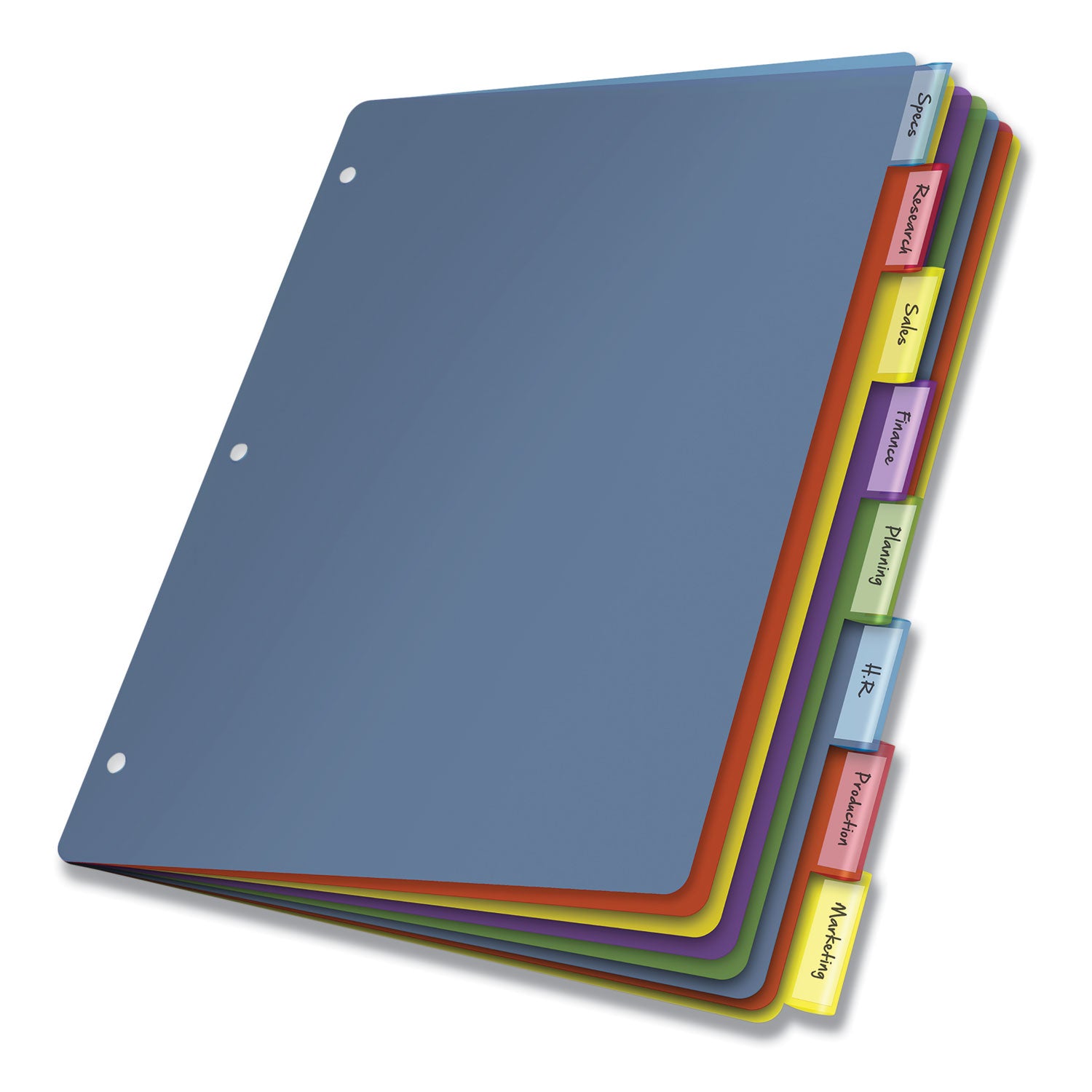 Cardinal&reg; Extra-tough Poly Dividers - 8 Tab(s)/Set - Letter - 8.50" Width x 11" Length - 3 Hole Punched - Polypropylene Divider - Multicolor Tab(s) - Fray Resistant, Tear Resistant, Scratch Resistant, Transfer Safe, Insertable Tab - 4 / Pack