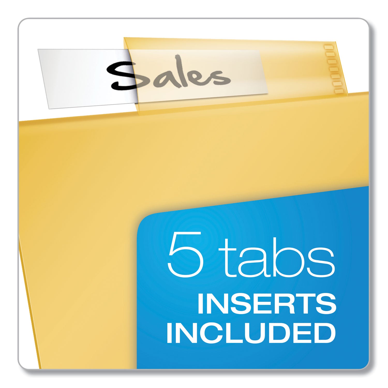 Cardinal&reg; Ring Binder Poly Pockets - 20 x Sheet Capacity - For Letter 8 1/2" x 11" Sheet - 3 x Holes - Assorted - Poly - 5 / Pack