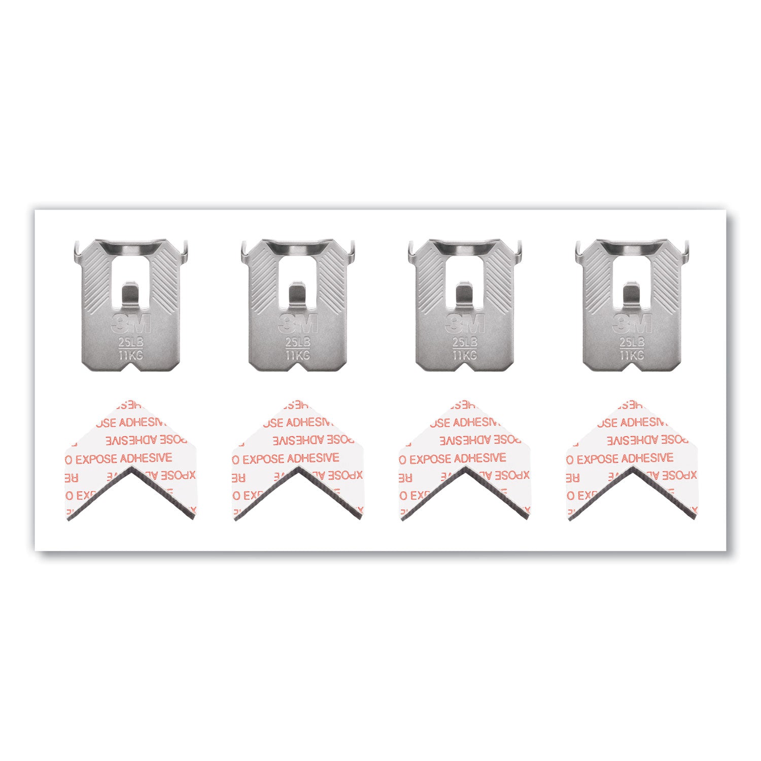 3M CLAW Drywall Picture Hanger - 25 lb (11.34 kg) Capacity - for Pictures, Project, Mirror, Frame, Art, Home, Decoration - Steel - Gray - 4 / Pack