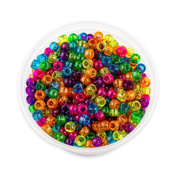 Bucket O'Beads Class Economy - 1000 Pony Glitter Jelly Beads