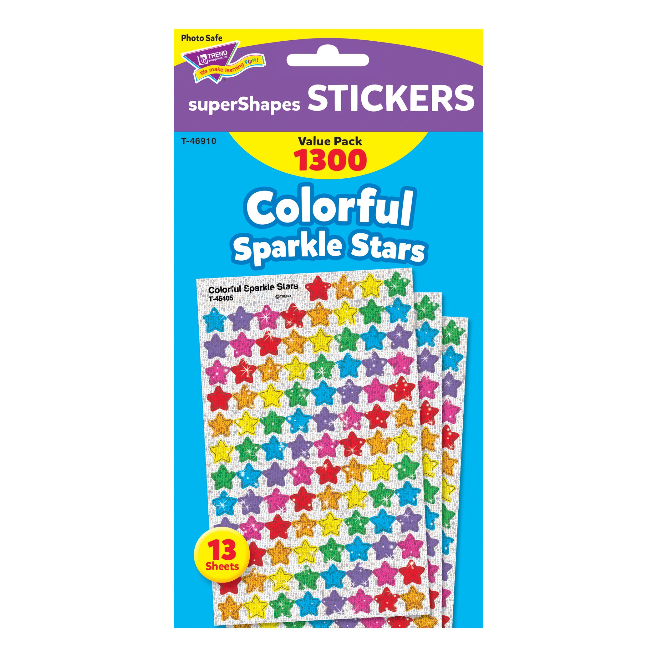Colorful Sparkle Stars superShapes Value Pack, 1300 ct