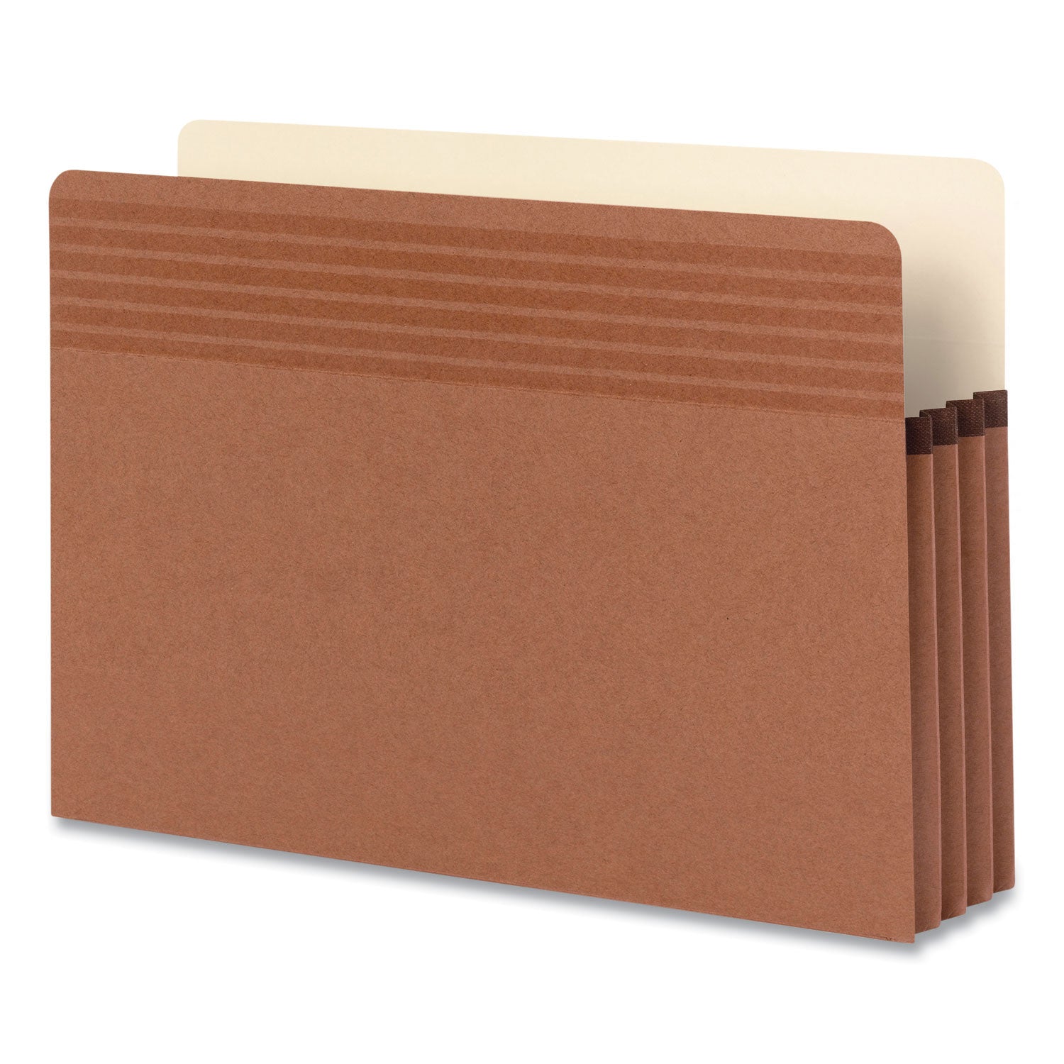 Smead Easy Grip Straight Tab Cut Legal Recycled File Pocket - 8 1/2" x 14" - 3 1/2" Expansion - Pressboard - Redrope - Tear Proof, Reinforced Gusset - 30% Recycled - 25 / Box