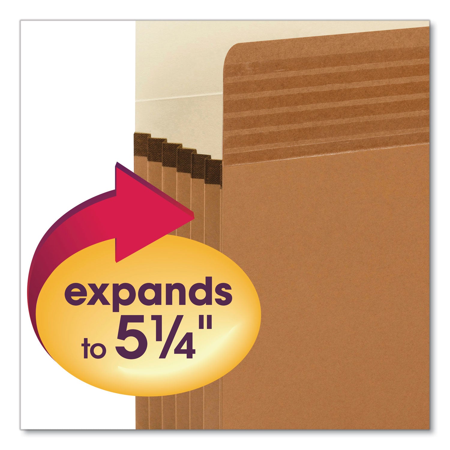 Smead Easy Grip Straight Tab Cut Letter Recycled File Pocket - 8 1/2" x 11" - 5 1/4" Expansion - Redrope - Tear Proof, Tear Resistant - 30% Recycled - 10 / Box
