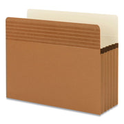 Smead Easy Grip Straight Tab Cut Letter Recycled File Pocket - 8 1/2" x 11" - 5 1/4" Expansion - Redrope - Tear Proof, Tear Resistant - 30% Recycled - 10 / Box