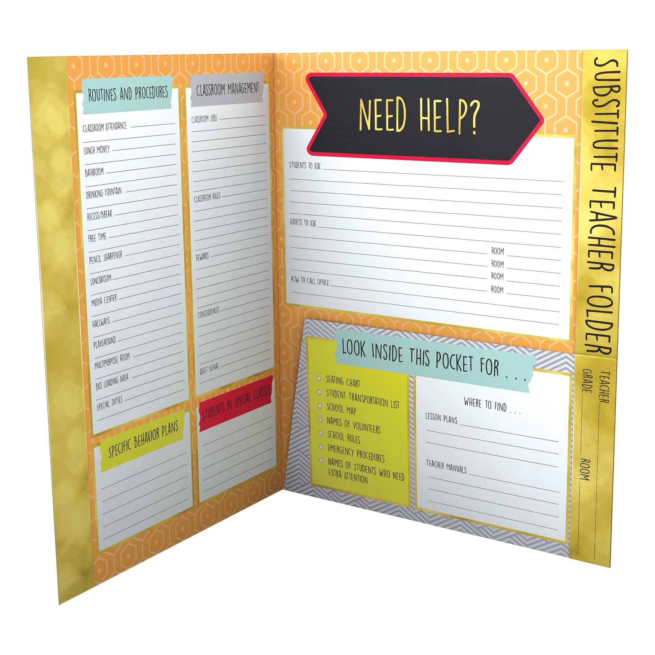 Aim High Substitute Teacher Folder