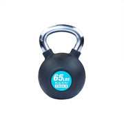 Chrome, Rubber Kettlebell 65Lb