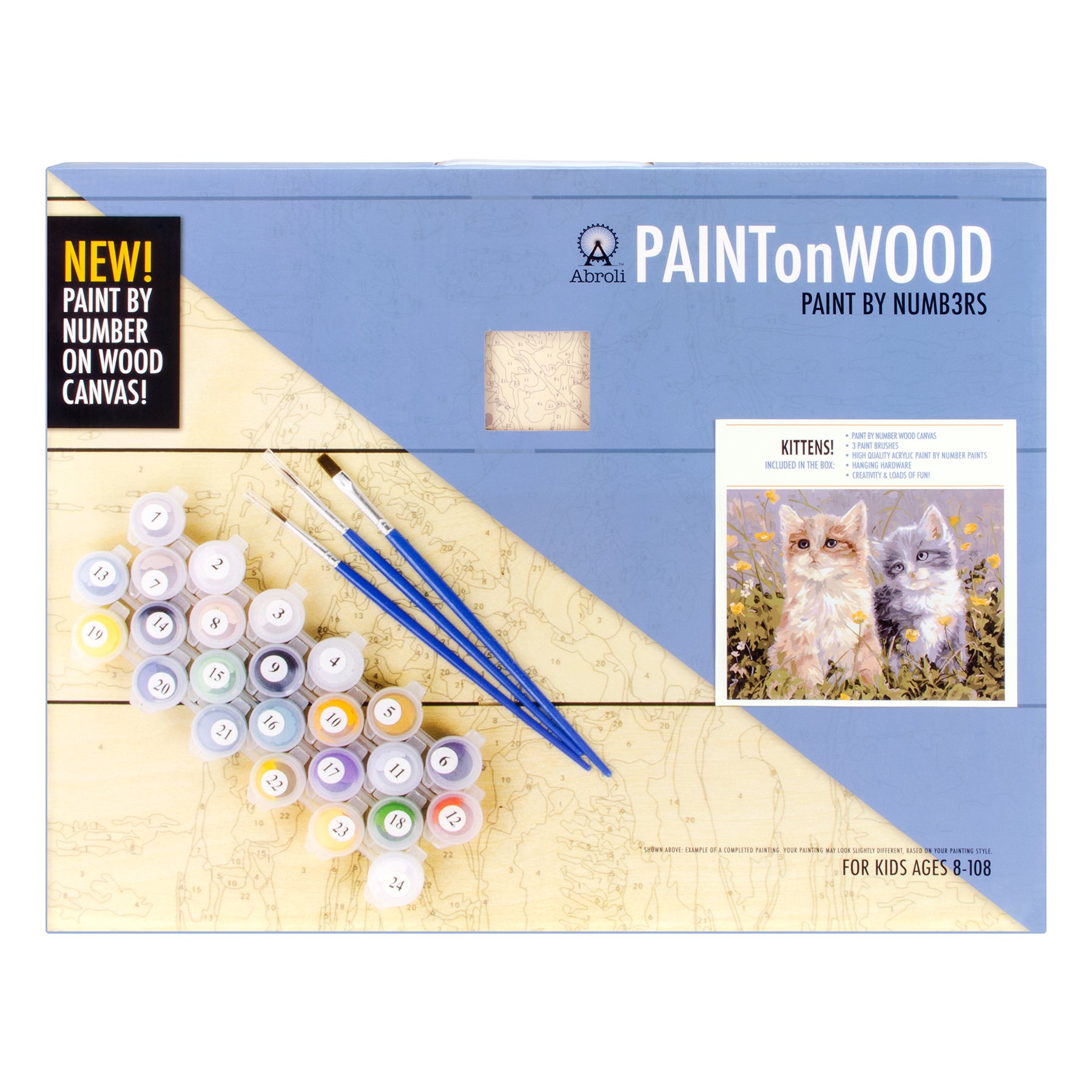 Large Paint On Wood by Number - Kittens