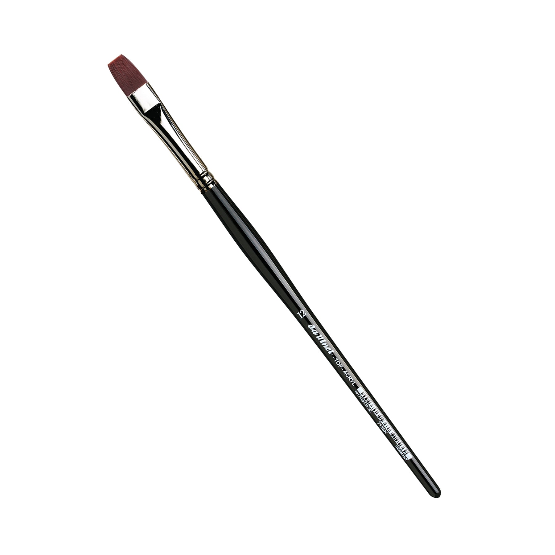 TOP-ACRYL Bright Red-Brown Brush, Synthetic, Acrylic & Oil, Flat, Series 7185K, Size 12