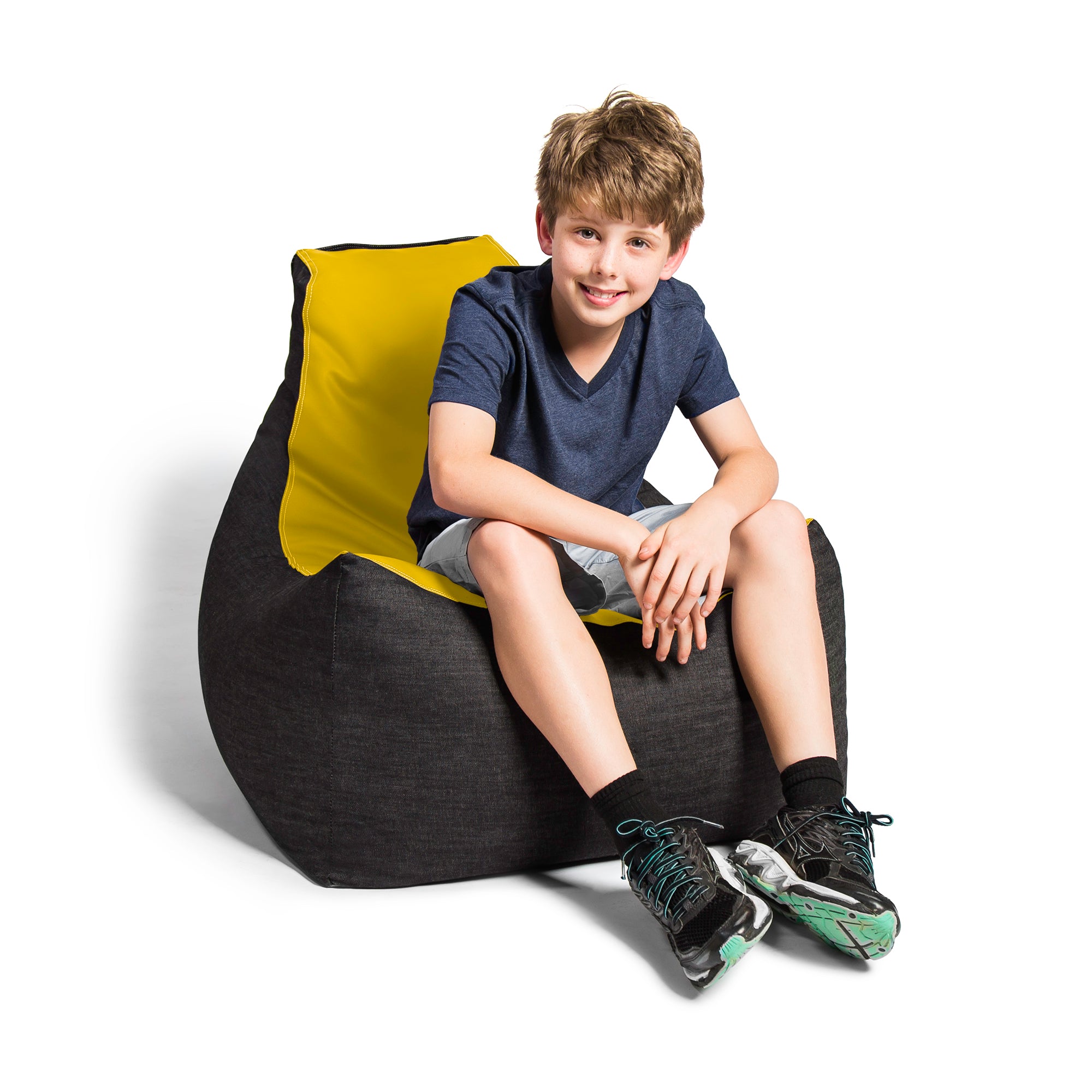 Jaxx Pixel Gamer Chair - Game Room / Home Theater Bean Bag Chair, Yellow