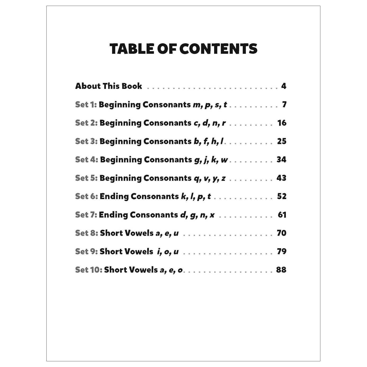 Phonics Bingo: Consonants & Short Vowels Activity Book