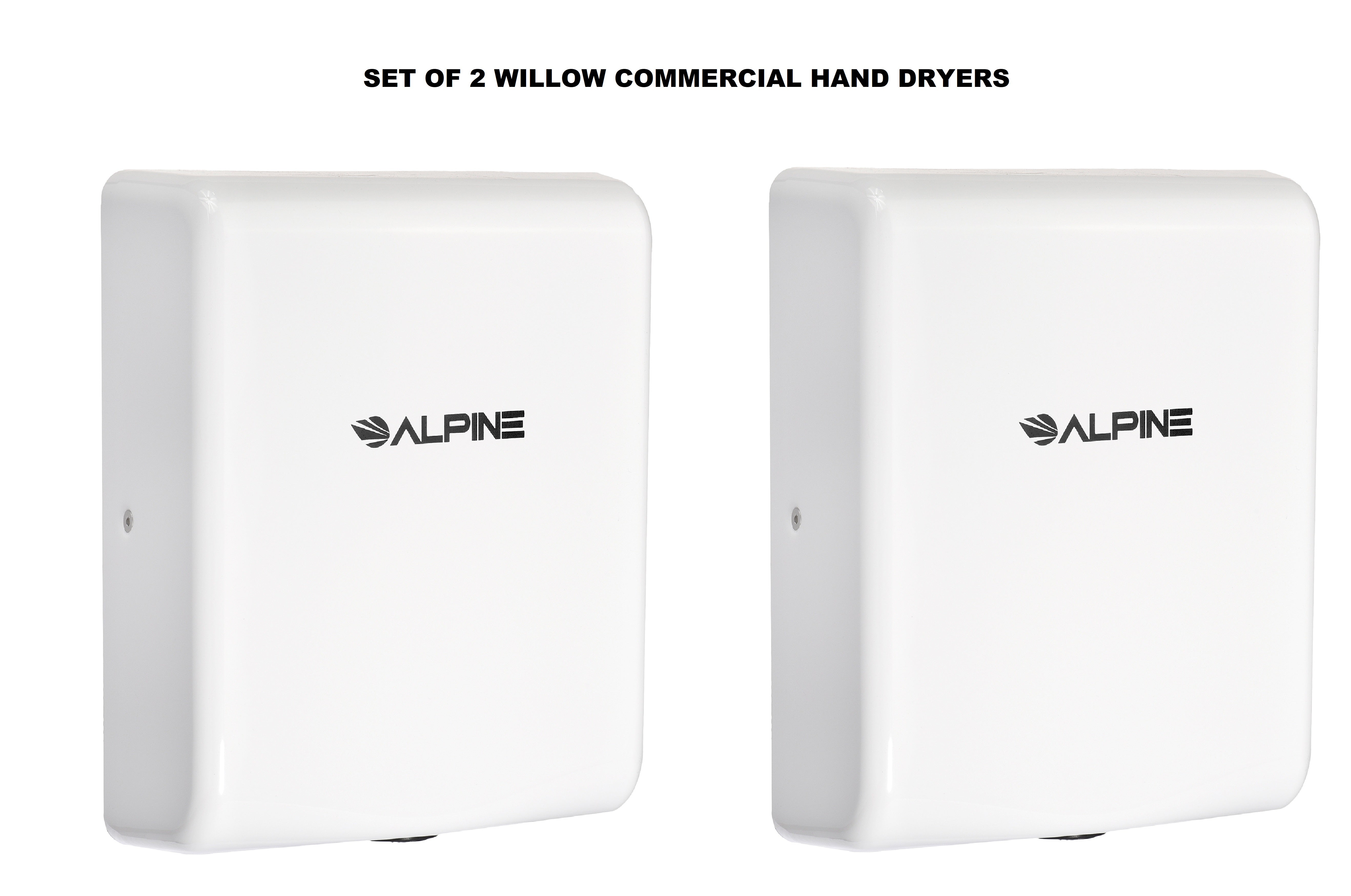 Willow Commercial White High Speed Automatic Electric Hand Dryer 2 Pack