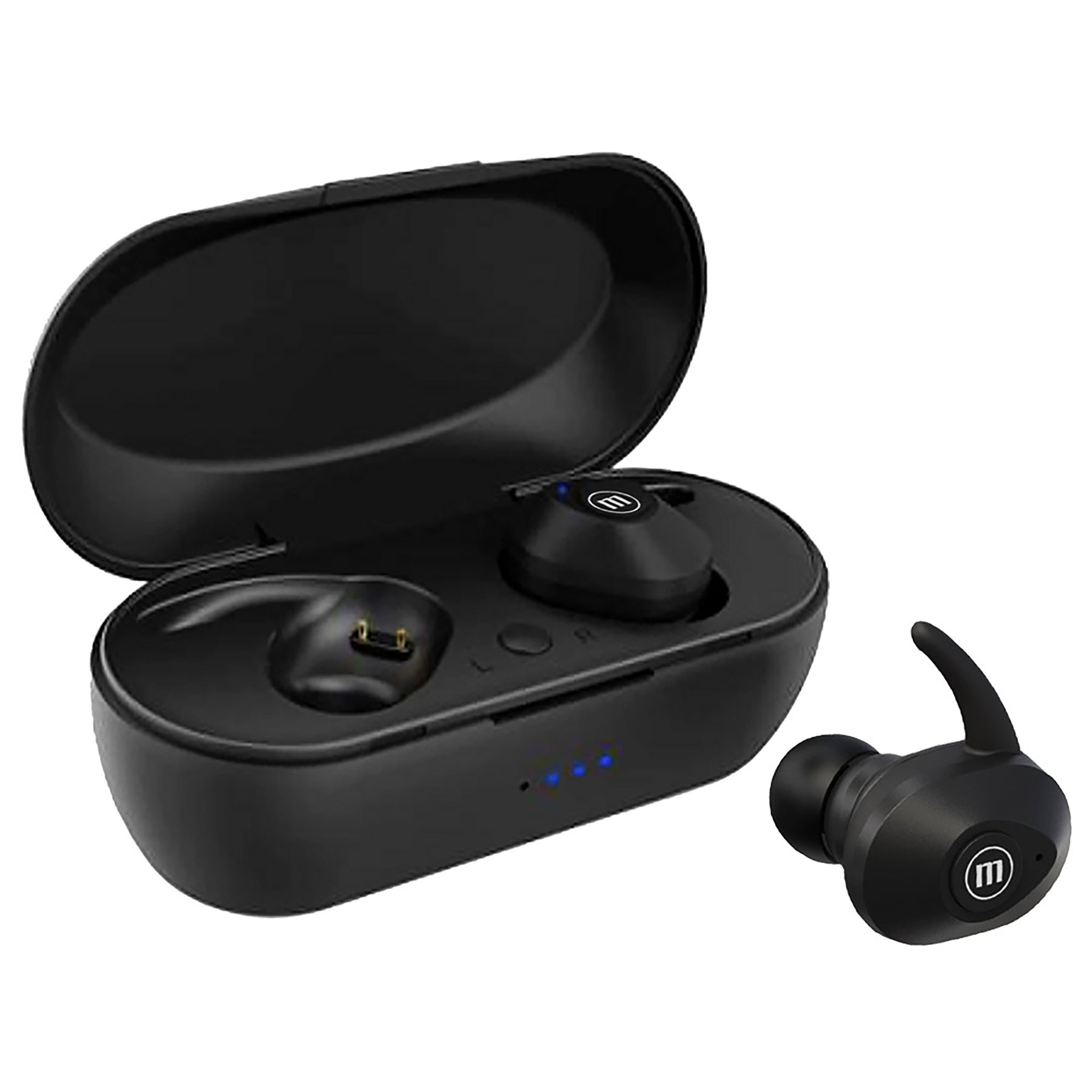 Mini True Wireless Earfin Style Earbuds, Black