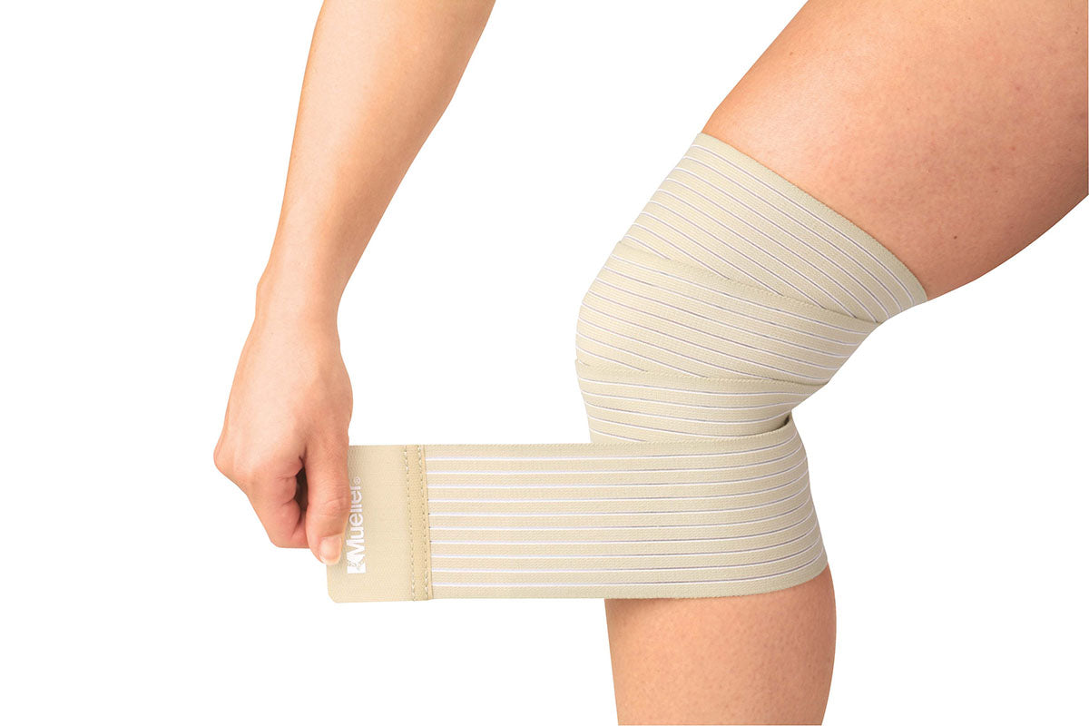 Mueller Wonder Wrap elastic and nylon wrap, Beige, 3" x 4.5 ft, L/XL