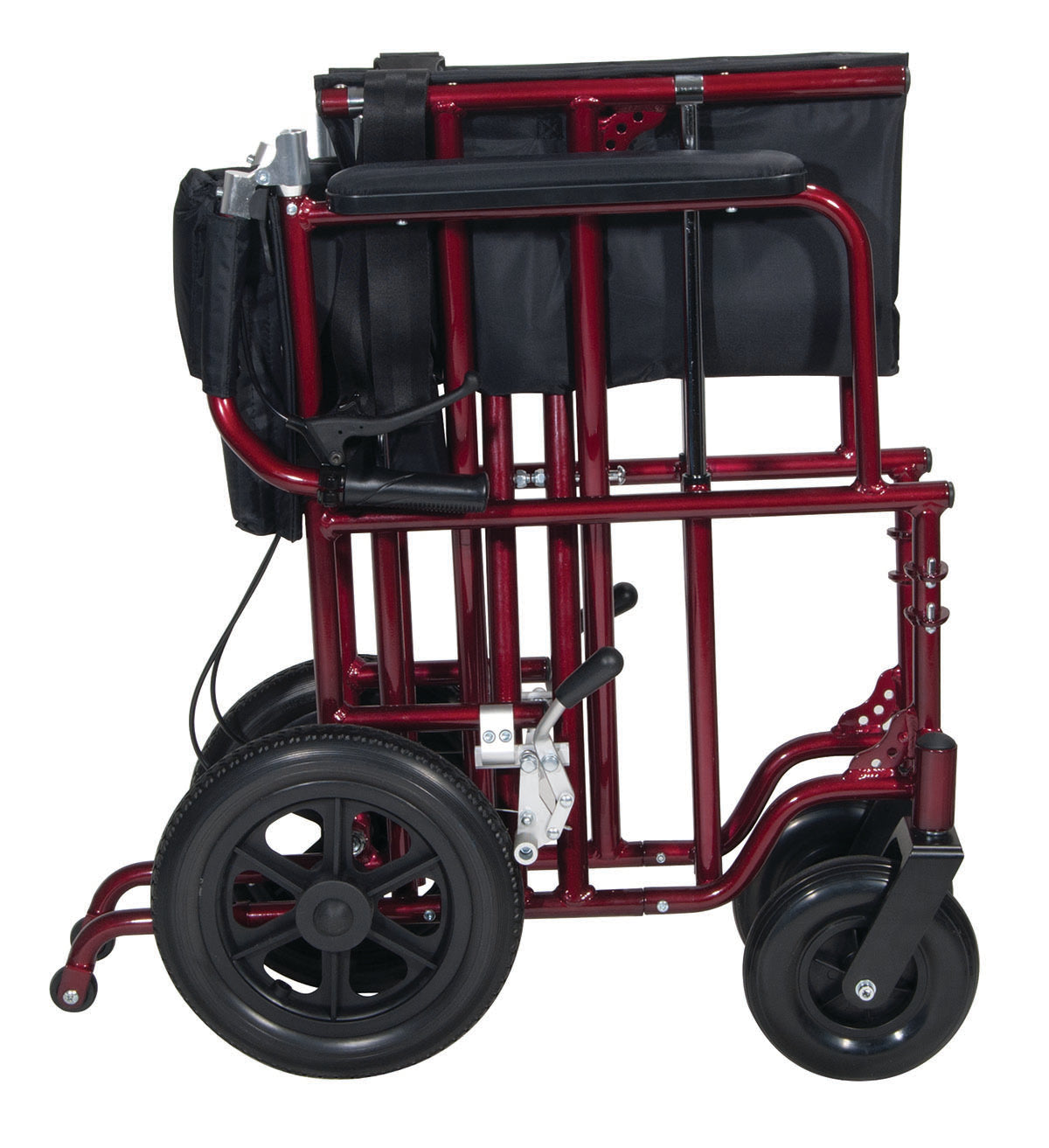 Bariatric Aluminum Transport Chair, 22" seat