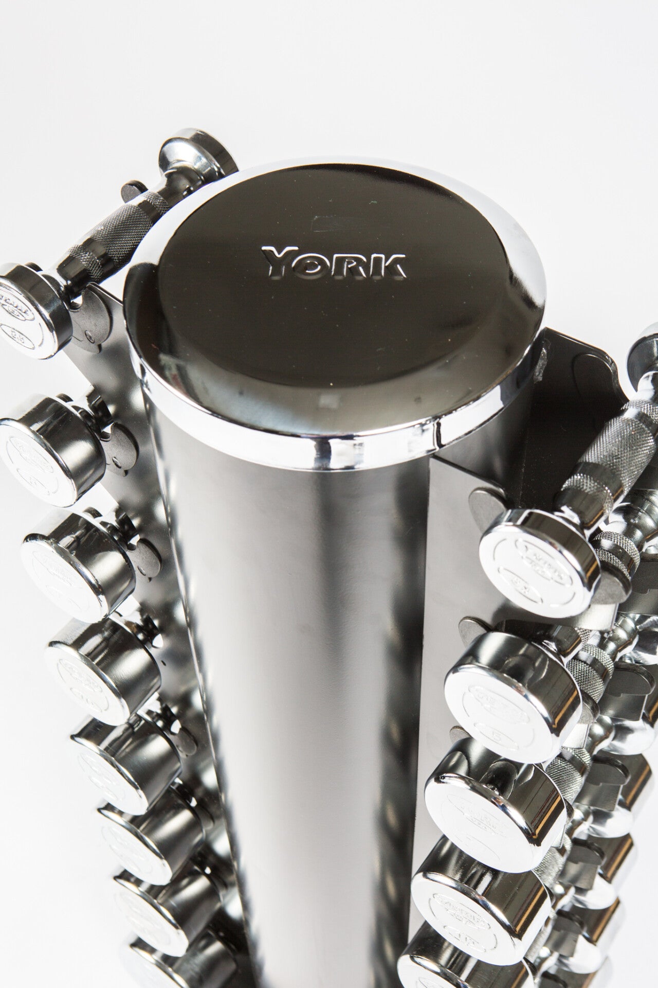 2 Sided Vertical Dumbbell Rack - Black Accommodates 8 pairs Rubber Hex or Chrome