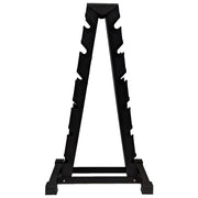 2 Sided A-Frame Dumbbell Rack - Black Accommodates Rubber Hex or Chrome (Any 6 Pairs 2.5 - 30)