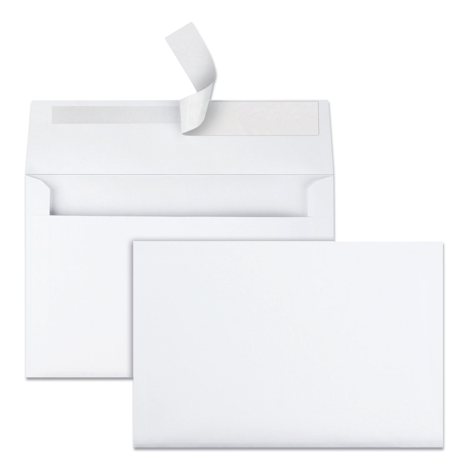 Announcement - 5 3/4" Width x 8 3/4" Length - 24 lb - Peel & Seal - White - 100 / Box