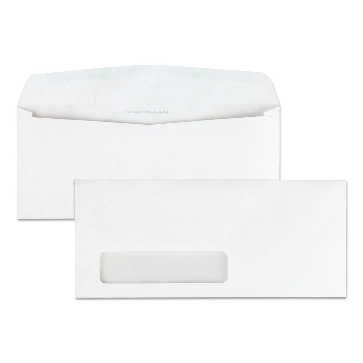 Quality Park No. 10 Single Window Business Envelopes with Embossed Ridges
