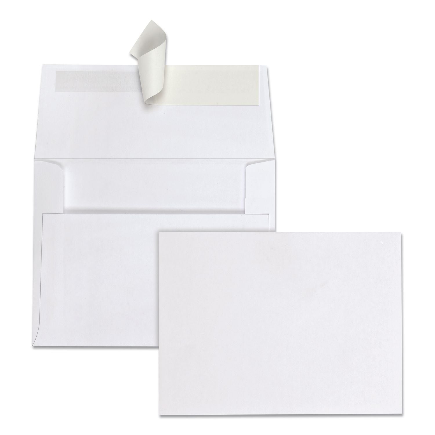 Announcement - #5-1/2 - 4 3/8" Width x 5 3/4" Length - 24 lb - Peel & Seal - White - 100 / Box
