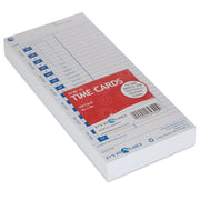 Time Clock Cards For Pyramid Technologies 3000, One Side, 4 X 9, 100/pack